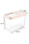 10 Lt Labeled Detergent Storage Container with Sliding Lid - Tablet Detergent Storage Box Cream - 2