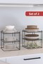 Black 2 Pieces 3 Tier Plate Rack Cabinet Organizer Organizer Countertop Bathroom Plate Cup Organizing