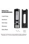 Vivo 1 Piece Black 400 ml Soap Dispenser Wall Mounted Transparent Liquid Plastic and Kitchen Bathroom Bottle V-52 - 2