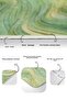 Set of 2 Green Gold Floor with Gold Motif and Marble Pattern Simple & Stylish Classic 2-Piece Bath Mat Set - 5