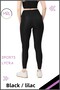 Women's High Waist Recovery Sports Tights Black / Lilac Stripe Detailed Lycra Diver 1041 - 7