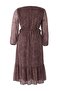 Çok Renkli Şal Desenli Şifon Midi Dokuma Büyük Beden Elbise TBBAW26AH00030 - 7