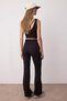 Black Soft Brushed Fabric Double Breasted Waist and Pocket Detail Spanish Leg Yoga Knitted Sports Leggings Thmaw26Ty00000 - 4