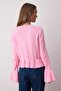 Pembe Yumuşak Dokulu Peplum Triko Hırka TWOAW26HI00114 - 4