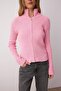 Wardrobe Essentials Pembe Fermuarlı Dik Yaka Yumuşak Dokulu Pamuklu Triko Hırka TWOAW26HI00088 - 3