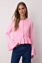 Pembe Yumuşak Dokulu Peplum Triko Hırka TWOAW26HI00114