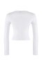 Siyah-Ekru İkili Paket Crop/Kısa Fitted/Vücuda Oturan  Örme Bluz TWOAW25BZ00061 - 11