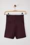 Koyu Mürdüm Toparlayıcı Örme Spor Şort/Kısa Tayt TWOSS21SR0545 - 6