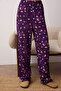 Viscose Woven - Purple Galaxy Pattern Pajamas Set with Piping Thmaw24Pt00093 - 3