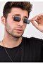 Gold Square Metal Polarized Glass Protected Unisex Stylish Sunglasses - 3