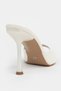 Renata Sedef Matte Open Toe Women's Thin Heeled Slippers - 7