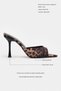 Renata Leo Satin Open Toe Women's Thin Heeled Slippers - 3