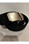 Iron Buckle Cloth Belt Black - 2