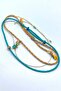 Minimal Flower Fatma Ana Dorika Figured Bohemian Style Summer Rope Anklet Set (3 Pieces) - 3