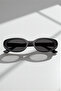 Cat Eye Vintage Model Oval Black Sunglasses - 4
