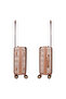 Hard Case Cabin Luggage Trolley Abs Lightweight With Built In Tsa Type Lock A5125 Rose Gold - 4