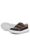 Genuine Leather Tan Velcro Kids' Casual Sports School Shoes - 7