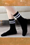 6 Pairs Long Men's Sports Socks White Black Striped Patterned Tennis Socks Sports Socks - 4