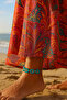 Flower Patterned Macrame Bracelet – Turquoise Beads - 5