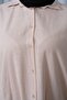 Women's Hijab Loose Cut Linen Shirt - Beige - 6