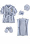 Newborn Baby Towel Bathrobe Set Organic Tiny Captain - Baby Birth Gift - 2