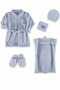 Newborn Baby Towel Bathrobe Set Organic Tiny Captain - Baby Birth Gift - 4