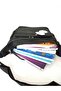 Water-Repellent fabric, black color, multi Pocketed , Crisscross Straps, large shoulder Messenger Bag, suitable for school. - 6
