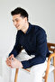 Slim Fit Long Sleeve Easy-Iron Sweat-Absorbing Breathable Texture Four Seasons Men's Shirt - 4