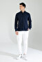 Slim Fit Long Sleeve Easy-Iron Sweat-Absorbing Breathable Texture Four Seasons Men's Shirt - 5