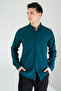 Slim Fit Long Sleeve Easy-Iron Sweat-Absorbing Breathable Texture Four Seasons Men's Shirt - 7