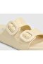 Habana Brillo Beige Patent Leather Orthopedic Daily Women's Slippers - 5