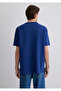Blue Basic T-Shirt with Pocket Detail Loose Fit / Loose Relaxed Cut 066248-70722 - 4