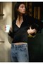 Buttoned Black Cardigan Fitted / Bodycon Cut 1710543-900