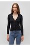 Buttoned Black Cardigan Fitted / Bodycon Cut 1710543-900 - 4