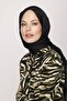 شال جاكار حريري بنمط Qoza أسود 80x190