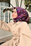 Tivil Silk Scarf Ist 11432 - 04 Plum Leaf Pattern - 4