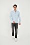 Judge Collar Line Lycra Cotton Linen Texture Slim Fit Men's Shirt - 7