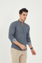 Half Pat Collar Lycra Slim Fit Men's Shirt - 5