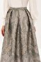 Premium Jacquard Pleated Midi Length (90 cm) Princess Skirt - 2