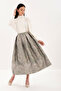 Premium Jacquard Pleated Midi Length (90 cm) Princess Skirt - 5