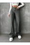 2020 Women's Lycra-Free Palazzo Jeans Denim Trousers - Smoked - 3