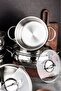 Mango Kitchen 26 Piece Dowry Set Steel Pot, Sahan, Teapot Set Swiss Crystal Cookware Set - 3