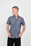 Short Sleeve Flexible Cotton Slim Fit Men's Shirt - 4
