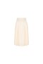 Midi Length Beige Skirt with Double Thin Belt Detail - 8