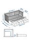 HEMNES divan, beyaz, 80x200 cm - 4