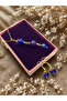 Lapis Lazuli Beaded Gold Color Dangle Earring and Necklace Set - Natural Stone Jewelry Set - 2