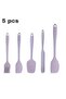 5 Piece Silicone Set, Heat Resistant, Flexible, Lilac Color