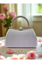 Special Design Silver Gray Color Glittery Satin Handle Women's Evening Dress Bag Prom - 3