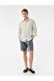 Linen Cotton Blend Pocket Detail Lace-Up Waist Shorts - 2