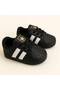 Black and White Sports Style Baby Booties Size 18-19 - 2